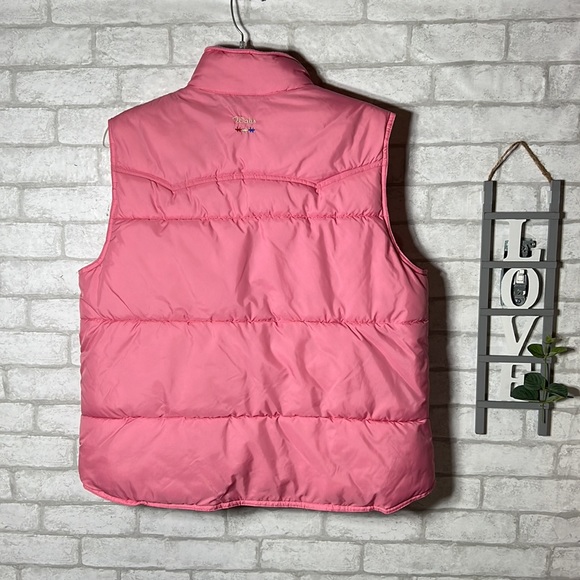 Walls authentic ranch wear pink puffer snap front vest size large - Picture 6 of 7